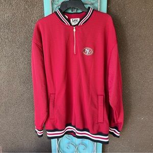 Vintage 1990s Lee Sport San Francisco 49ers Quarter Zip Waffle Pullover Adult L